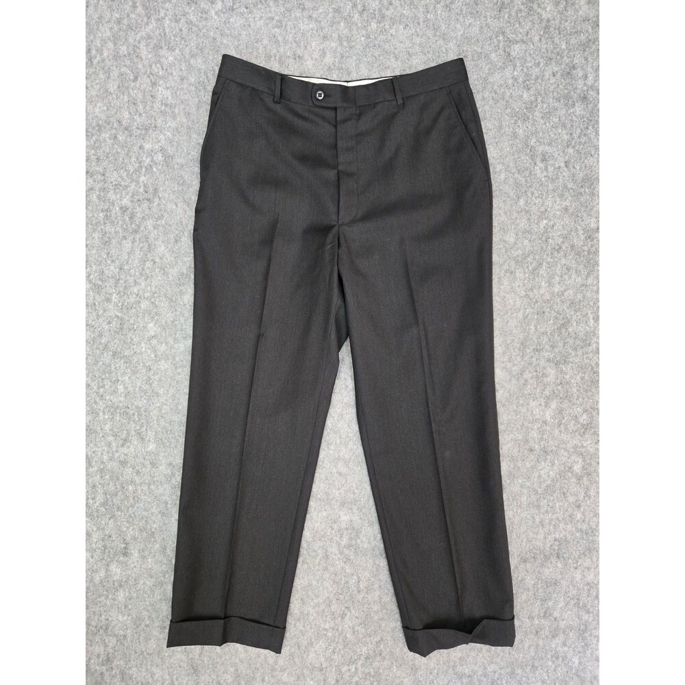 Zanella Austin Pant 34x28.5 Loro Piana TASMANIAN Super 130s Wool Flat Front Cuff